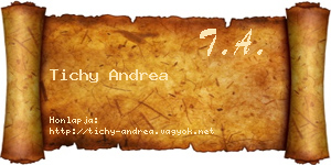 Tichy Andrea névjegykártya